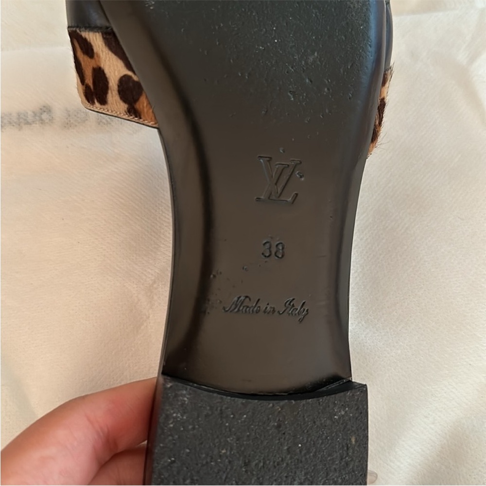 Louis Vuitton leopard revival flat mules - Picture 4 of 15